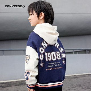 Converse儿童童装2024男童夹克儿童时尚潮流百搭棒球服 藏青蓝 110/52S（T3）