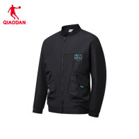 QIAODAN 乔丹 轻薄羽绒服男外套秋冬防风夹克 黑色 L