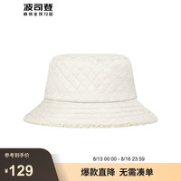 波司登(BOSIDENG)秋冬时尚渔夫帽女款AB双面摇粒绒加厚保暖宽松帽子B41437130ZB 奶油米7794 均码
