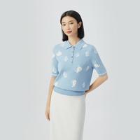 DEEP BREATH深呼吸女装提花图案针织衫中袖上衣女