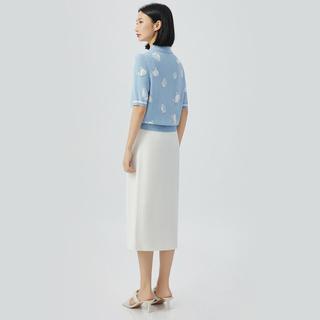 DEEP BREATH深呼吸女装提花图案针织衫中袖上衣女