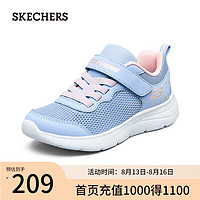 斯凯奇（Skechers）透气魔术贴儿童休闲鞋312012L 紫色/粉红色/PWPK 35码