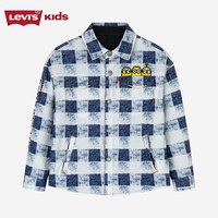 Levi's李维斯童装新款男童衬衫儿童格子衣服 中世纪蓝 1