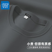 真维斯圆领卫衣男秋季潮牌装上衣抹茶绿男生无帽外套2024GW 中灰#ZS纯色 XL