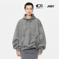 江南布衣 JNBY24秋卫衣连帽宽松套头5O9411080 072/中杂灰 M