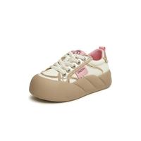 Tata/他她24春休闲厚底板鞋女拼接百搭运动面包鞋