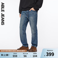 ABLE JEANS 【直筒滑板裤】24秋季男士宽松弹力牛仔裤801651 工装蓝 32/34