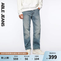 ABLE JEANS 【直筒滑板裤】24秋季男士宽松弹力牛仔裤801651 天青 34/34