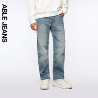 ABLE JEANS 【直筒滑板裤】24秋季男士宽松弹力牛仔裤801651 天青 33/34