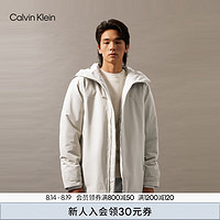 Calvin Klein Jeans【防风防泼水】24秋季男士ck山系户外连帽棉服J326431 PD7-卡其米 S