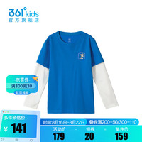 361°361度童装男童长袖针织衫2024年秋季中大童长袖 恋之蓝 150cm
