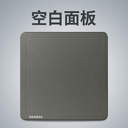 SIEMENS 西门子 致典烟金灰色开关插座面板86型家用五孔带一开一站购