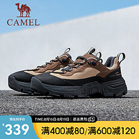 骆驼（CAMEL）【指南针】2024秋冬防水徒步鞋软弹舒适防撞鞋头户外工装鞋男 G14A171689 大地棕/黑 38