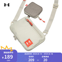 安德玛（UNDERARMOUR）张伟丽同款Loudon男女训练运动小号斜挎包1376465 粉砂灰273 均码