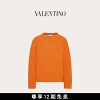 华伦天奴VALENTINO男士圆领羊毛衫 橙色 XS