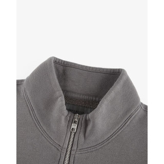 ABERCROMBIE & FITCH男装 24秋冬新款经典小麋鹿加绒立领全拉链开衫卫衣KI122-4256