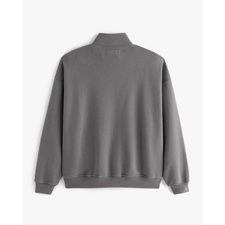 ABERCROMBIE & FITCH男装 24秋冬新款经典小麋鹿加绒立领全拉链开衫卫衣KI122-4256