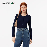 法国拉科斯特 LACOSTE女装24秋季时尚百搭纯色圆领羊毛毛衣|AF2560 166/藏青色 38 /165