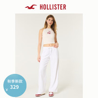 HOLLISTER 霍利斯特 KI356-4110 亚麻混纺抽绳阔腿裤