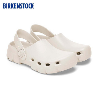 BIRKENSTOCK勃肯男女同款EVA包头拖鞋沙滩鞋Birki Flow系列 白色/蛋壳白常规版1027706 36