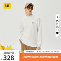 CAT卡特24秋男户外山系印花舒适透气宽松圆领长袖T恤 白色 XL