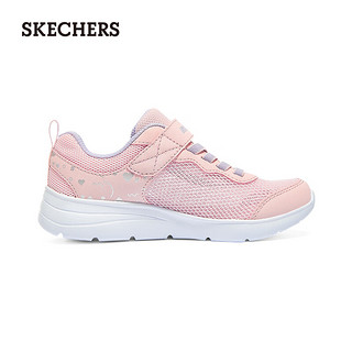 斯凯奇（Skechers）透气魔术贴儿童休闲鞋312012L 粉红色/多彩色/PKMT 33码