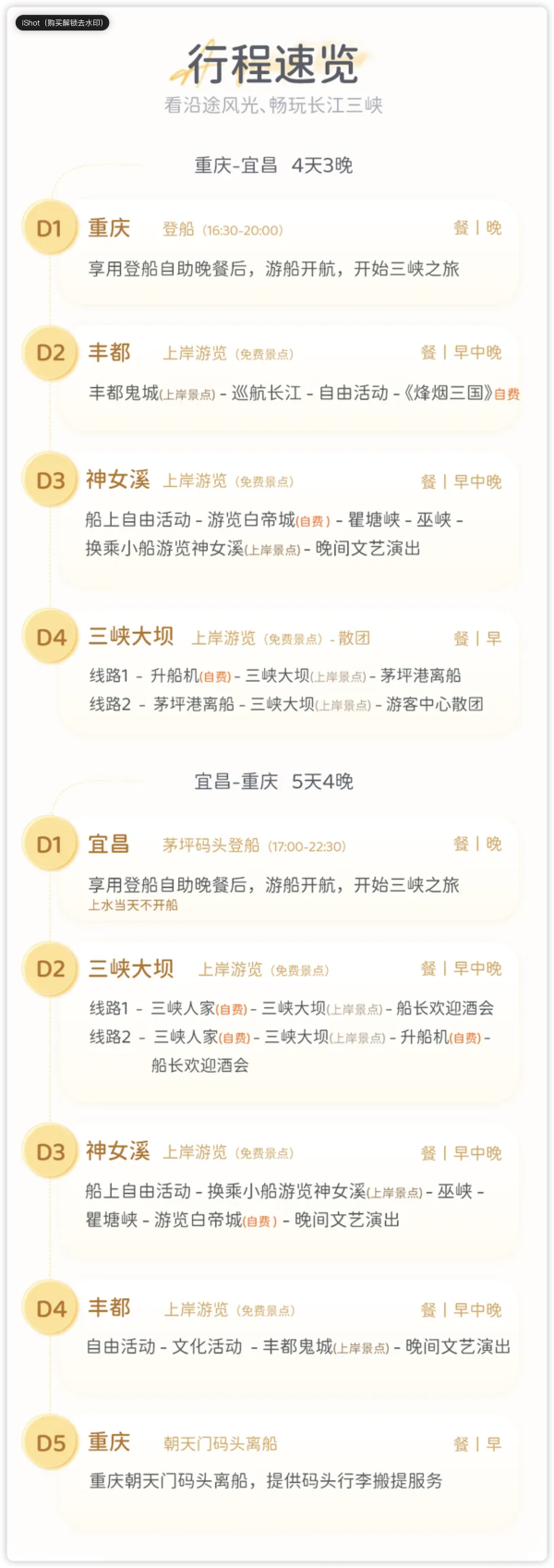 很久没见的真香价!一价全包游长江!世纪游轮 · 世纪荣耀号5日4晚邮轮自由行