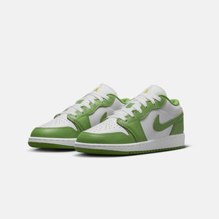 NIKEJordan耐克乔丹男童AJ1板鞋大童运动童鞋夏季低帮HF4779 100白/叶绿/闪电蓝 36码