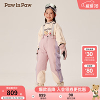 PawinPaw卡通小熊童装2024年秋冬男女童羽绒裤滑雪裤保暖 Pink粉红色/25 110cm