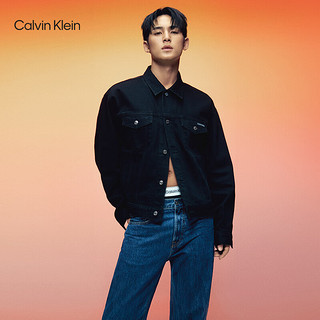 Calvin Klein Jeans【金珉奎同款】24秋季男士ck复古美式牛仔外套40EM785 JW4-牛仔黑 L