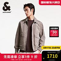 杰克·琼斯（JACK&JONES）秋季时尚潮男百搭舒适翻领直筒拉链上衣夹克外套男224310002 E08 山路 E08 山路 180/100A/L