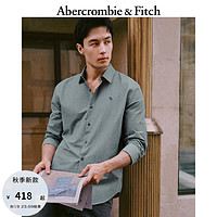 ABERCROMBIE & FITCH男装女装装 24秋季通勤经典小麋鹿长袖衬衫KI125-4188 绿色 M 180/100A