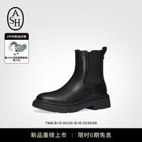 艾熙 ASH女靴2024秋季新款MADISON真皮切尔西靴女粗跟套筒单靴百搭靴子潮 黑色 3