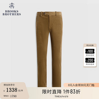 布克兄弟（BrooksBrothers）男士24早秋灯芯绒复古直筒休闲长裤 2001-深棕色 30/32