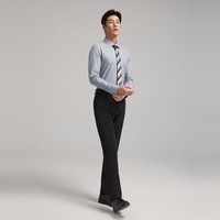雅戈尔衬衫男士2024秋冬青年男长袖衬衫棉加羊绒面料素色衬衫合款