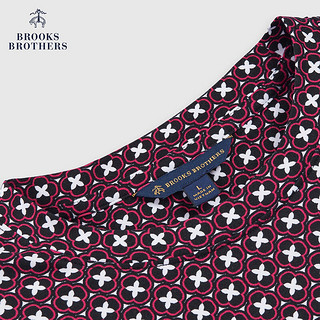 布克兄弟（BrooksBrothers）女士24早秋圆领趣味印花针织上衣 B650-粉色 S