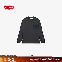 Levi's 李维斯 24早秋男士宽松简约时尚帅气圆领卫衣 黑色 002HO-0001 M