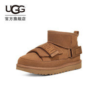 UGG 女士经典时尚舒适圆头平底束带时尚休闲短靴 1133471 栗色 36