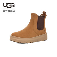 UGG秋季男士舒适平底圆头轻便时尚潮流短靴休闲切尔西靴 1152050