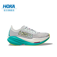 HOKA ONE ONE 马赫 X2 女子夏季竞训公路跑鞋 霜白色/湖绿色 38