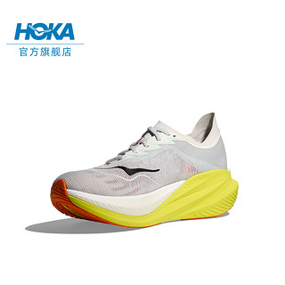 HOKA ONE ONE 马赫 X2 女子夏季竞训公路跑鞋 霜白色/湖绿色 39