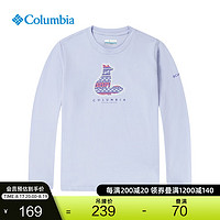 Columbia哥伦比亚户外24秋冬女童时尚印花圆领长袖T恤AG7337 581 L （155/76）