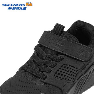 Skechers斯凯奇儿童鞋春秋款时尚复古休闲鞋中大童厚底耐磨运动鞋405715L 全黑色/BBK 30码