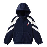 马骑顿（MQD）童装男童卫衣中大童针织开衫儿童韩版摇粒绒外套 藏青 140cm