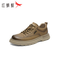 红蜻蜓 RED DRAGONFLY工装鞋男2024秋季低帮大头休闲皮鞋舒适户外徒步WHA34140