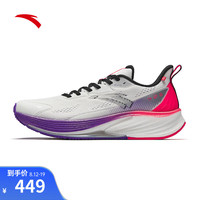 ANTA安踏火箭6代丨运动鞋男子防泼水耐磨防滑竞速训练跑步鞋子男112445581 纸莎白/草紫色/糖果红-2 7.5 (男40.5)