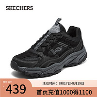 斯凯奇（Skechers）炫酷厚底户外鞋237740 黑色/炭灰色/BKCC 41.5