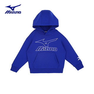 美津浓（MIZUNO）儿童卫衣连帽套头休闲上衣年春秋男女中大童 克莱茵蓝 160cm (身高155-160cm)