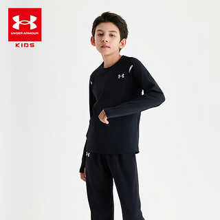 安德玛（Under Armour）综训系列儿童圆领长袖男童长袖243124150 黑色 140cm