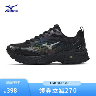 美津浓（MIZUNO）24春夏男女千禧复古机能网面透气缓震跑步鞋FIYI V2 02/黑/银色 40.5